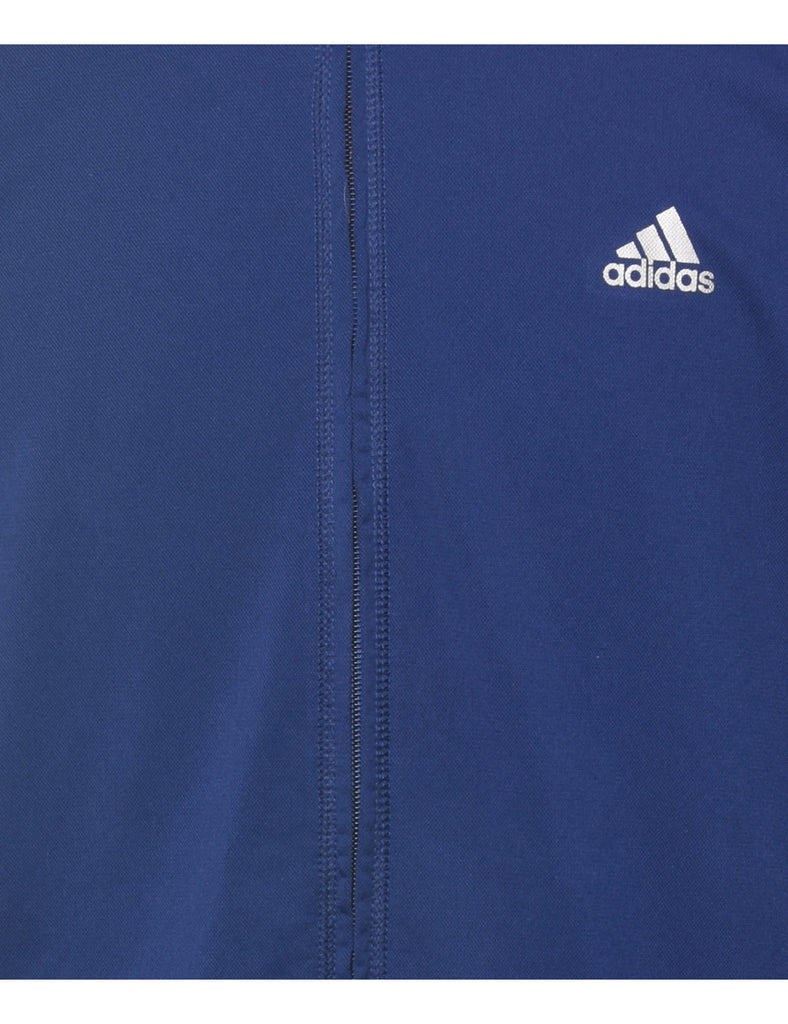 Adidas Blue & Grey Contrast Track Top - XL
