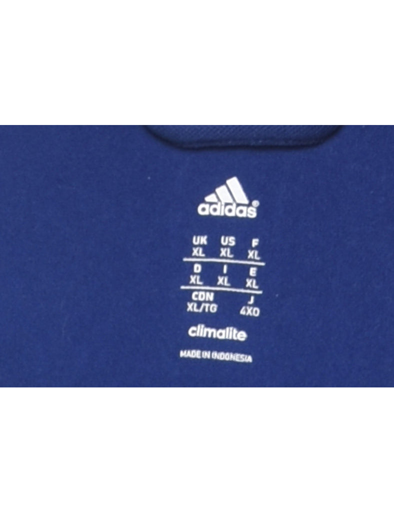 Adidas Blue & Grey Contrast Track Top - XL