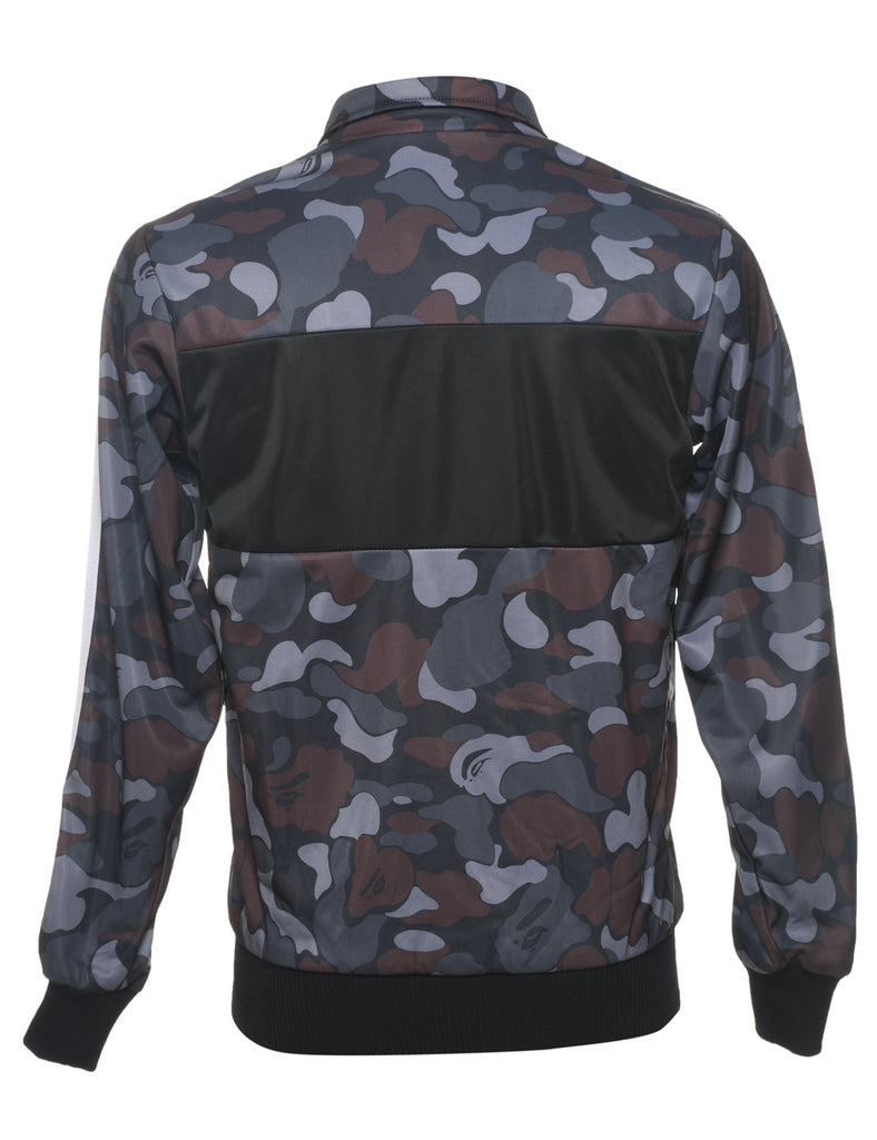 Adidas Grey Camouflage Design Track Top - M