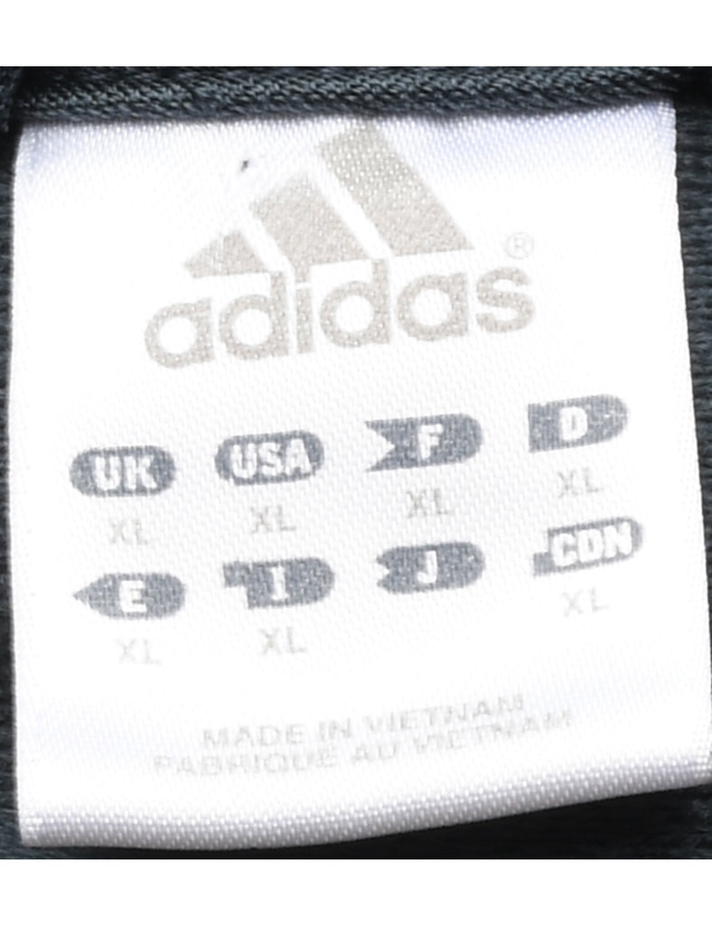 Adidas Grey Three-Stripe Track Top - XL