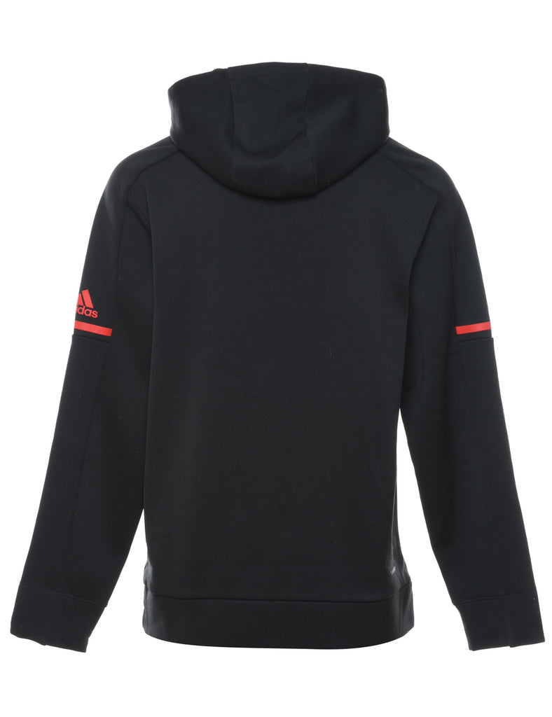Adidas Hurricanes Hockey Black Printed Hoodie - S