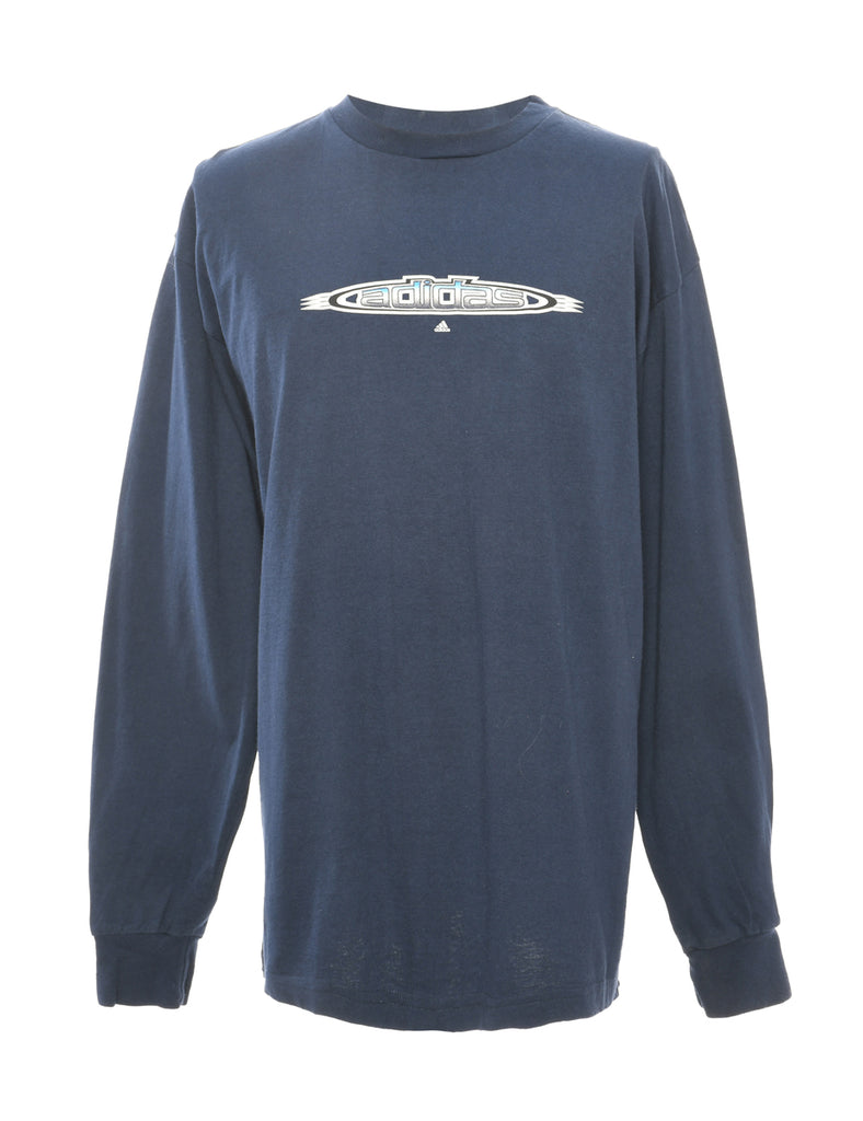 Adidas Navy Printed T-shirt - L