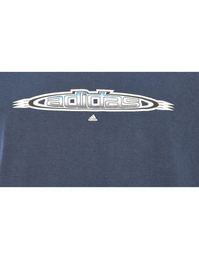 Adidas Navy Printed T-shirt - L