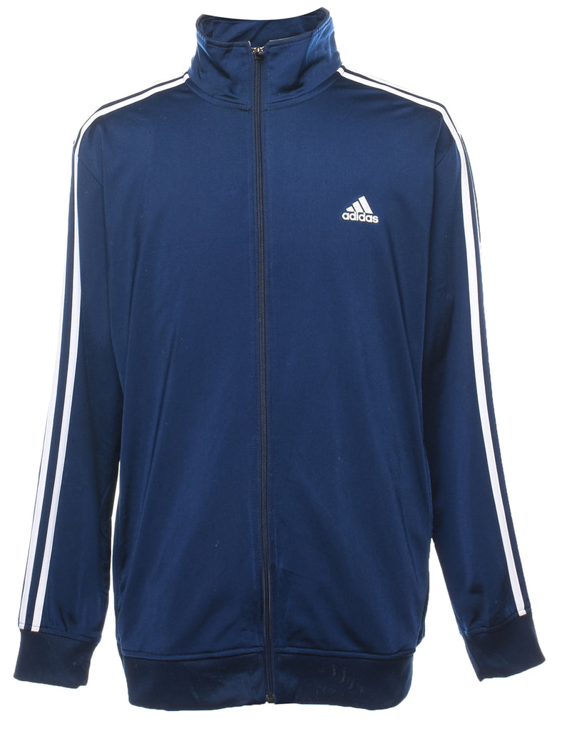 Adidas Navy & White Track Top - L