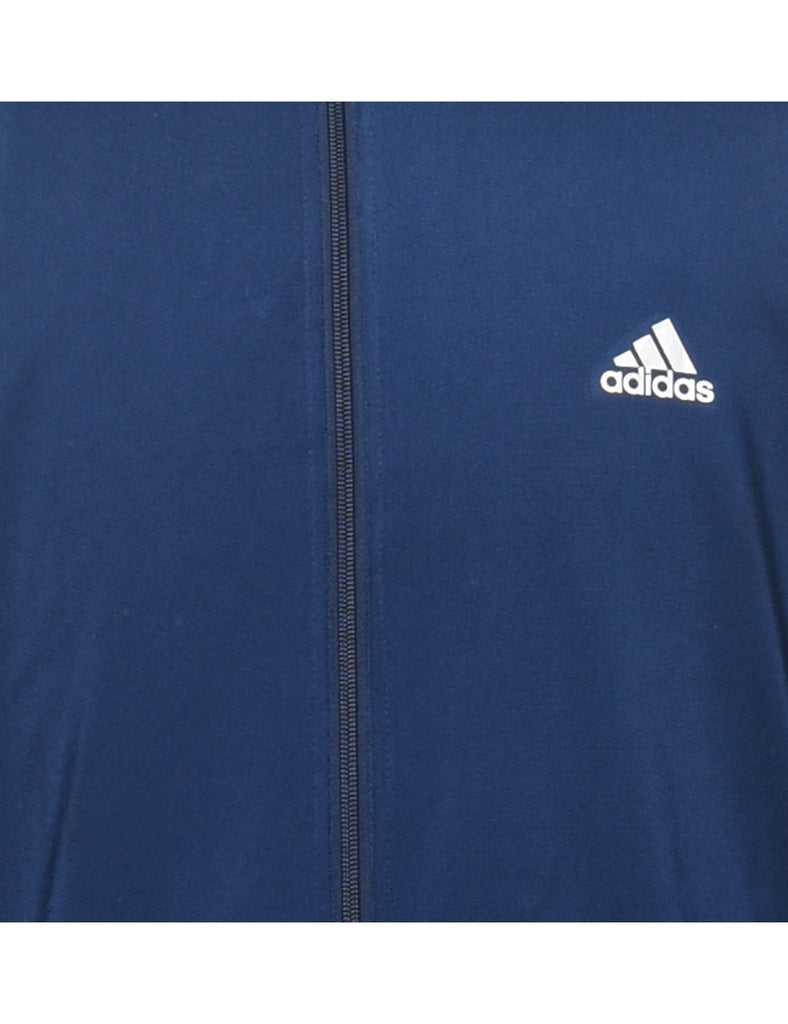 Adidas Navy & White Track Top - L