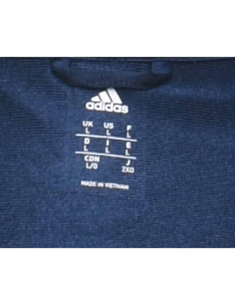 Adidas Navy & White Track Top - L