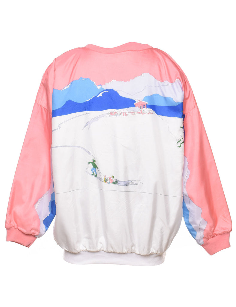 Adidas Printed 1980s Ski Design Sweatshirt - L