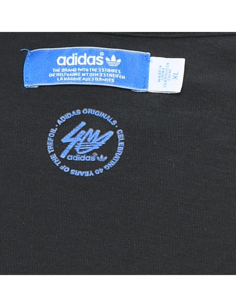 Adidas Printed Black T-shirt - XL