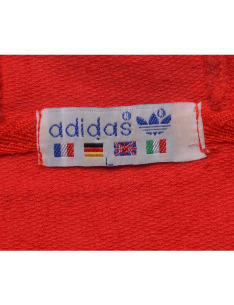 Adidas Red Plain Sweatshirt - S
