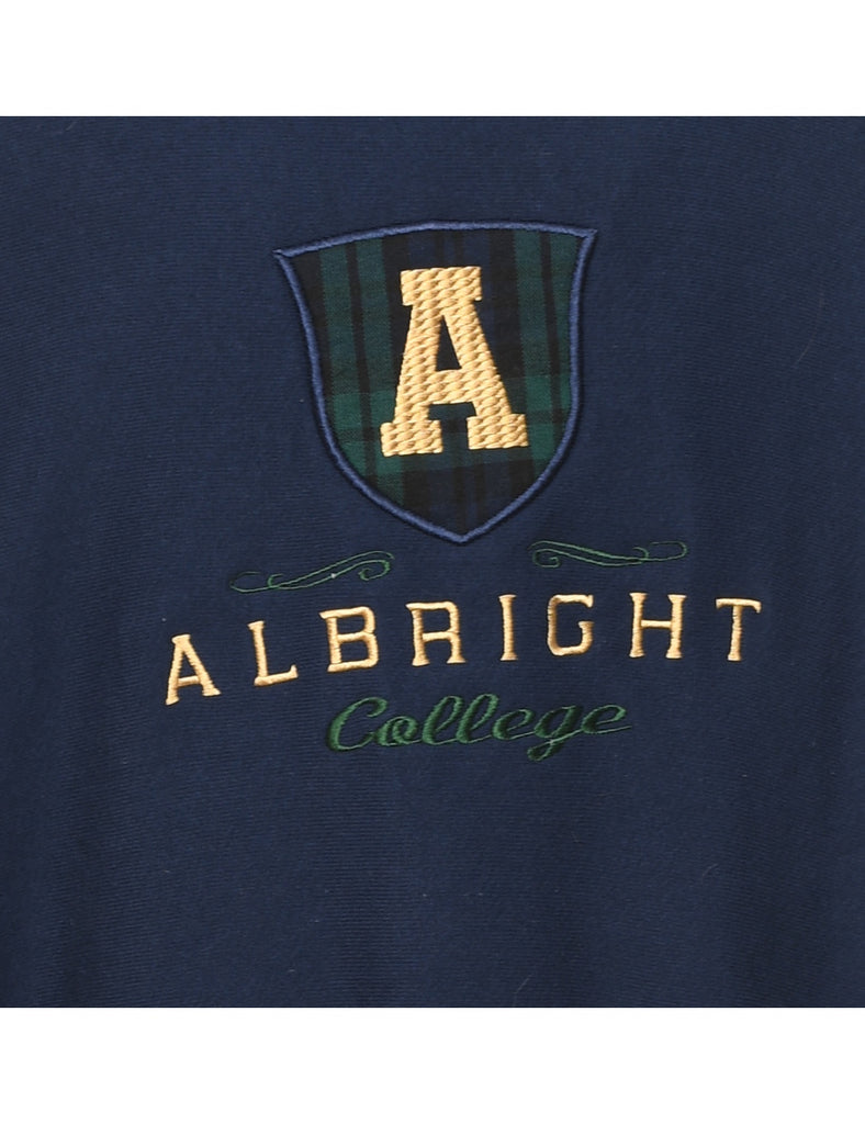 Albright Embroidered Navy Sweatshirt - XL