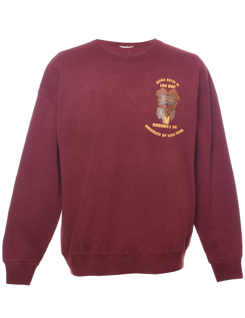 Alpha Delta Pi Lion Hunt Printed Sweatshirt - L