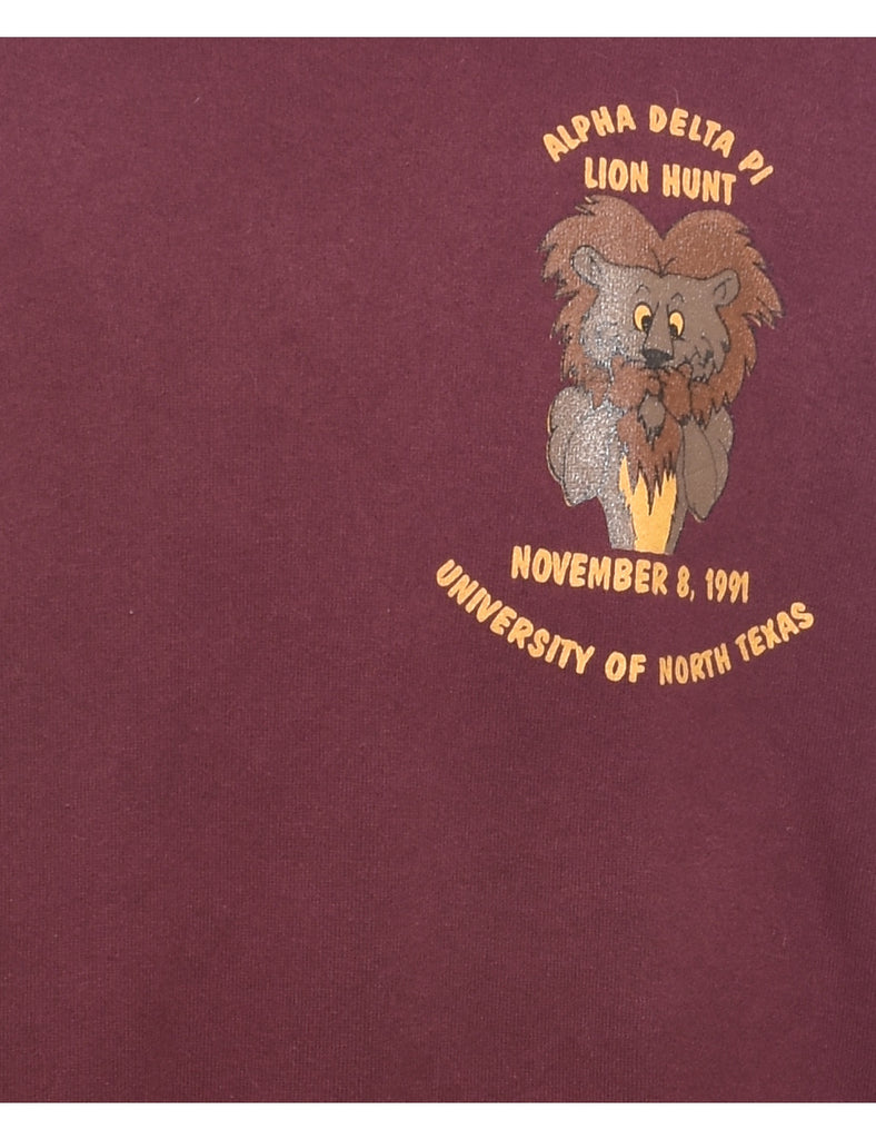 Alpha Delta Pi Lion Hunt Printed Sweatshirt - L