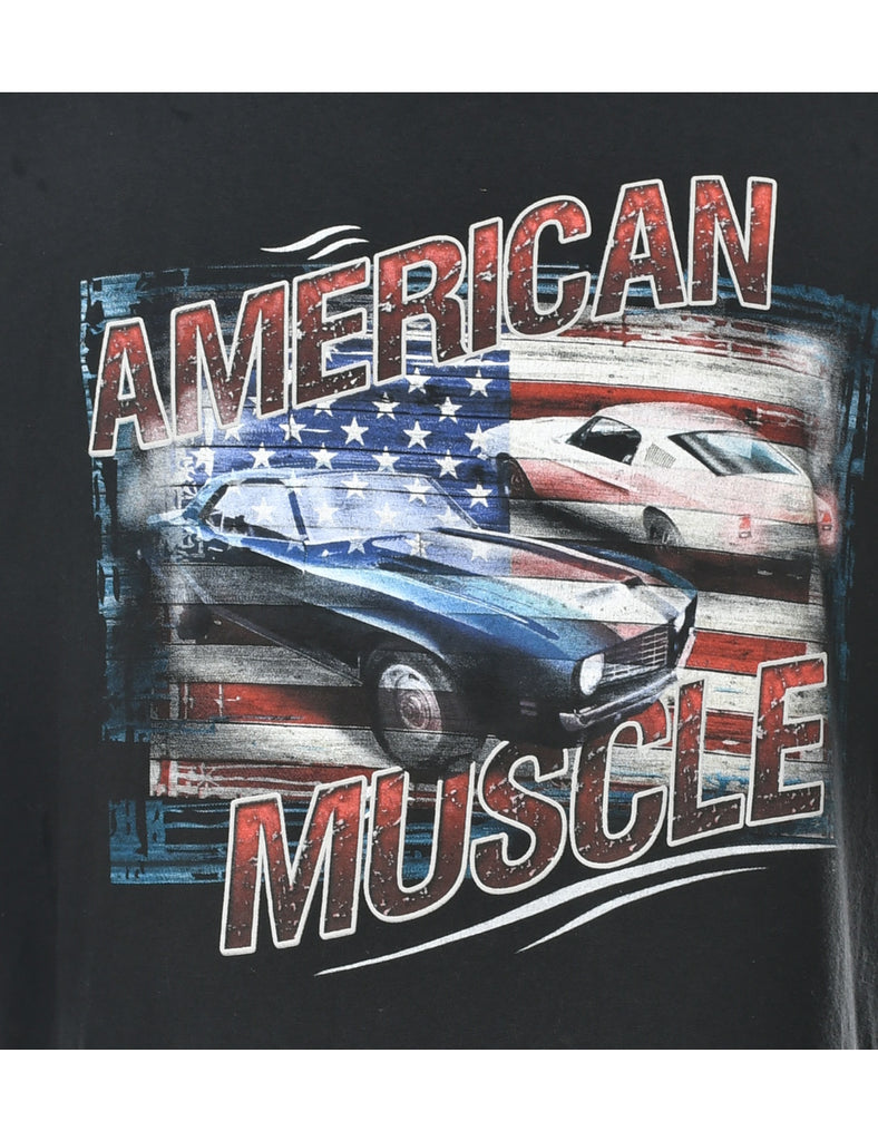 American Muscle Car Printed T-shirt - XL