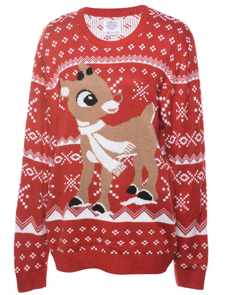 Animal Design Christmas Jumper - L