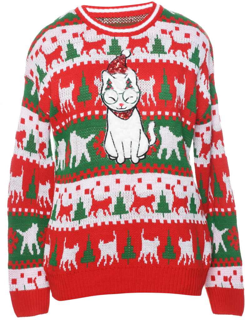 Animal Design Christmas Jumper - L