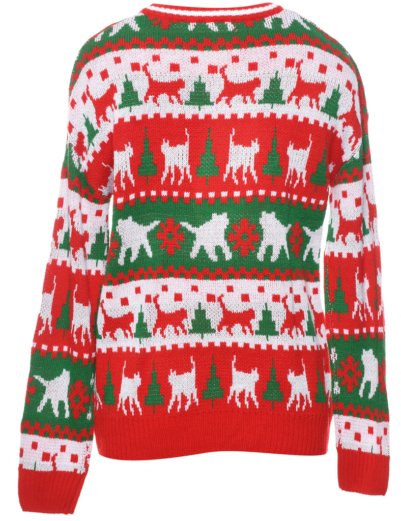 Animal Design Christmas Jumper - L