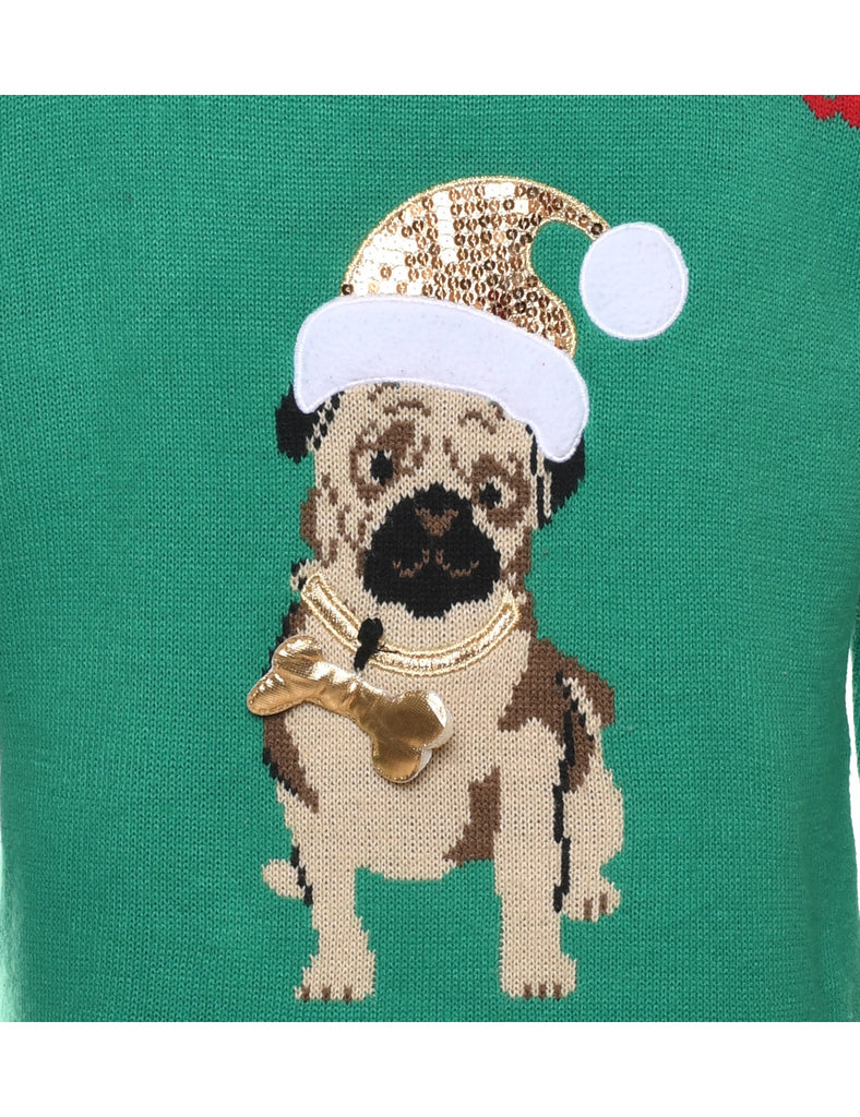Animal Design Christmas Jumper - M