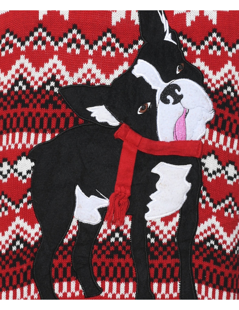 Animal Design Christmas Jumper - M