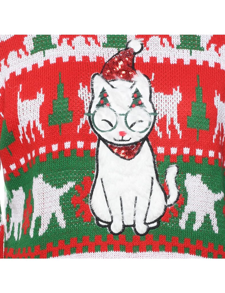 Animal Design Christmas Jumper - L