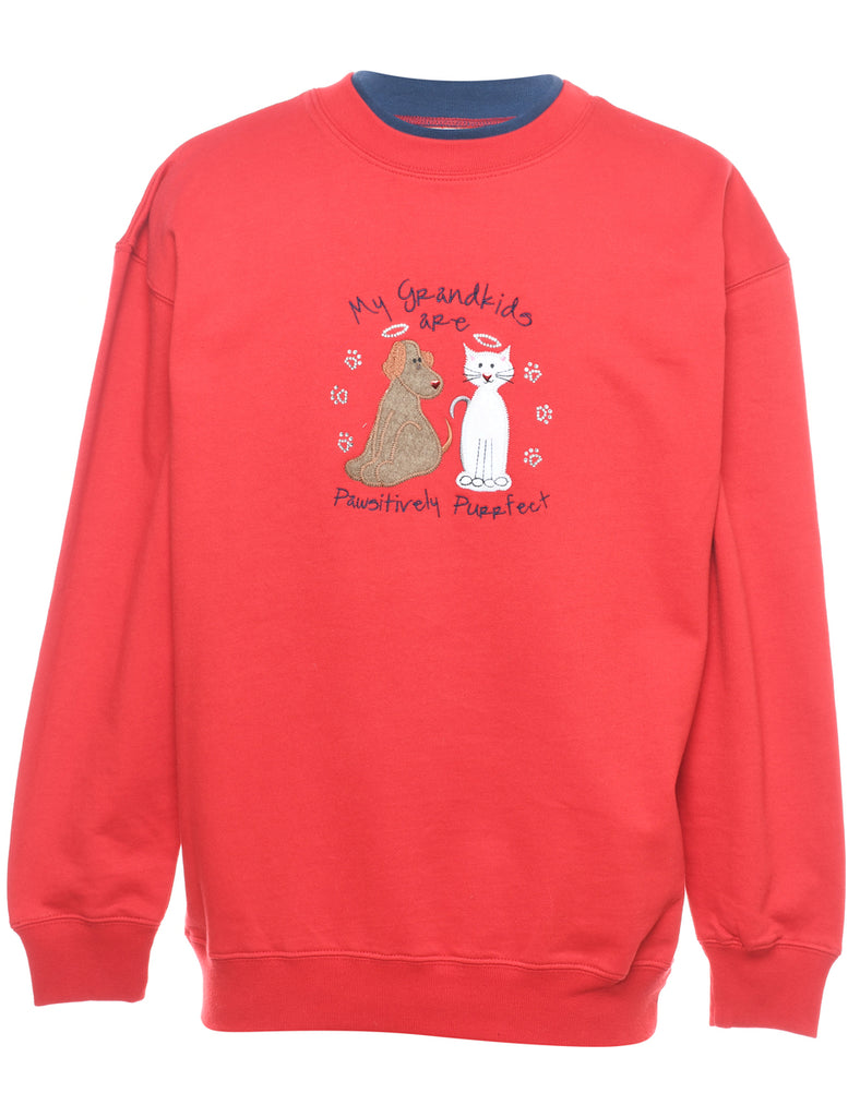 Animal Design Christmas Sweatshirt - M