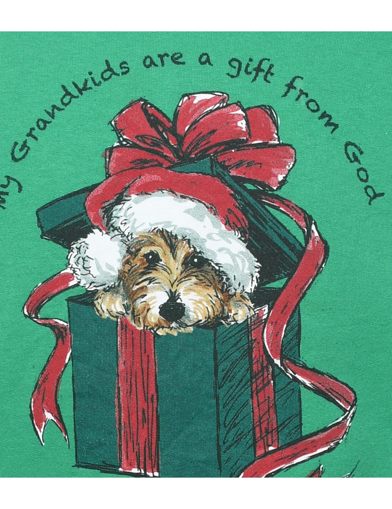 Animal Design Christmas Sweatshirt - M