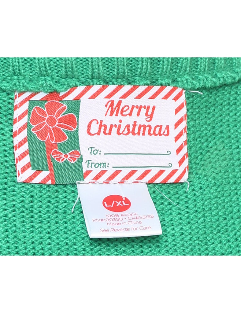 Animal Design Christmas Sweatshirt - XL