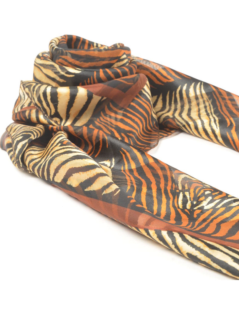Animal Print Scarf - L