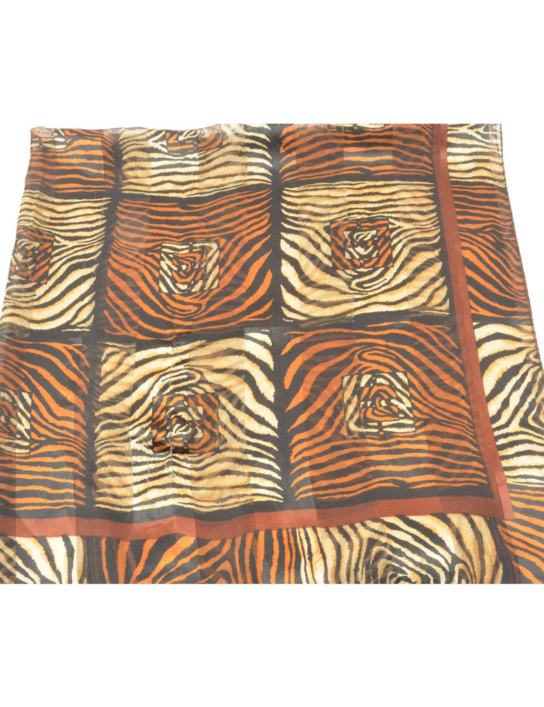 Animal Print Scarf - L