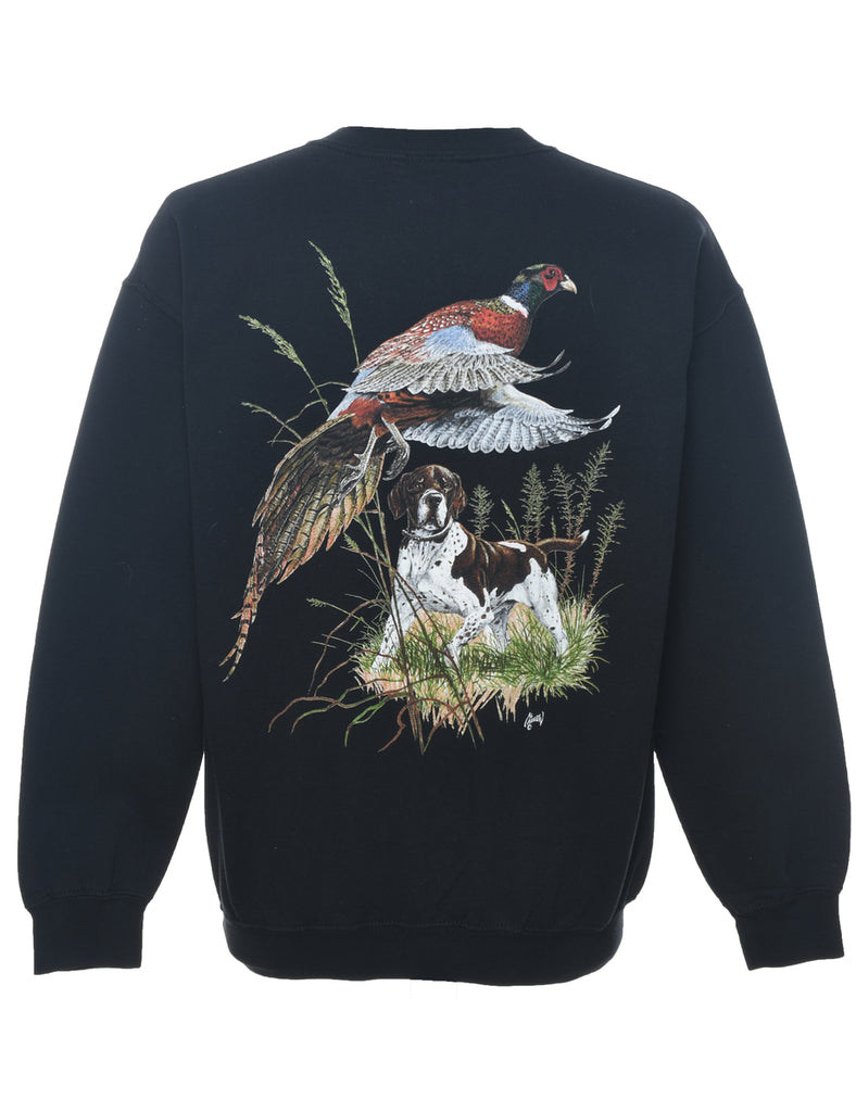 Animal Print Sweatshirt - L