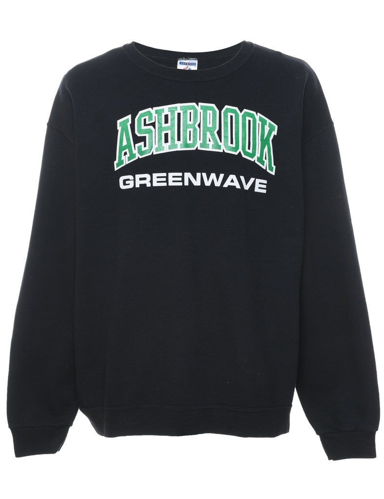 Ashbrook Greenwave Black, Green & White Printed Sweatshirt - XL