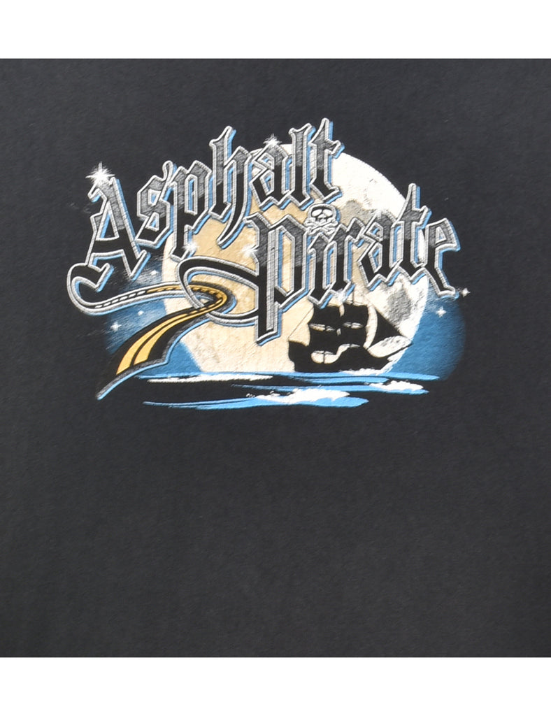 Asphalt Pirate Printed T-shirt - XL