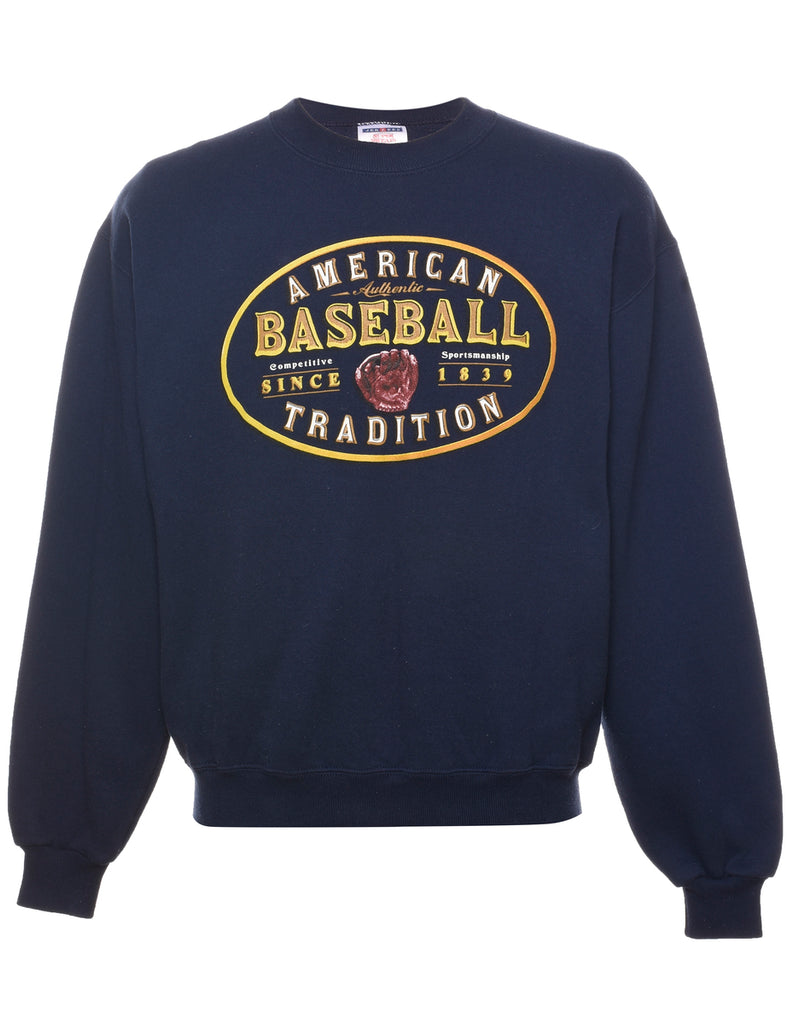 Baseball Printed Sweatshirt - M