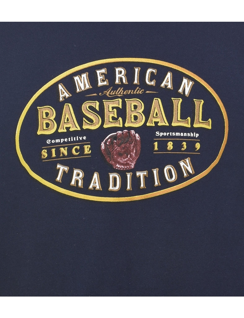 Baseball Printed Sweatshirt - M