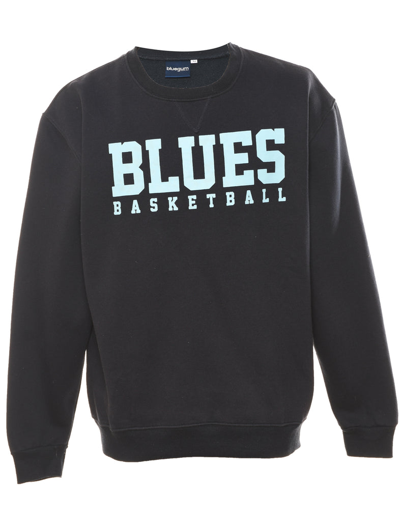 Basketball Blues Navy & Light Blue Printed Sweatshirt - M