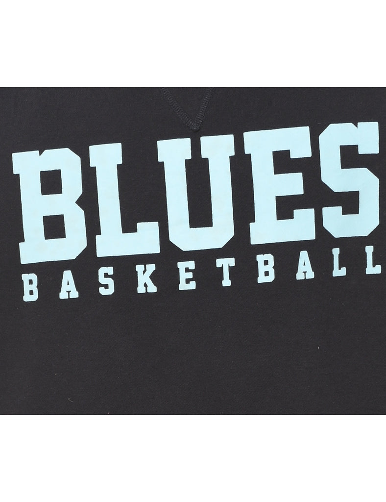 Basketball Blues Navy & Light Blue Printed Sweatshirt - M