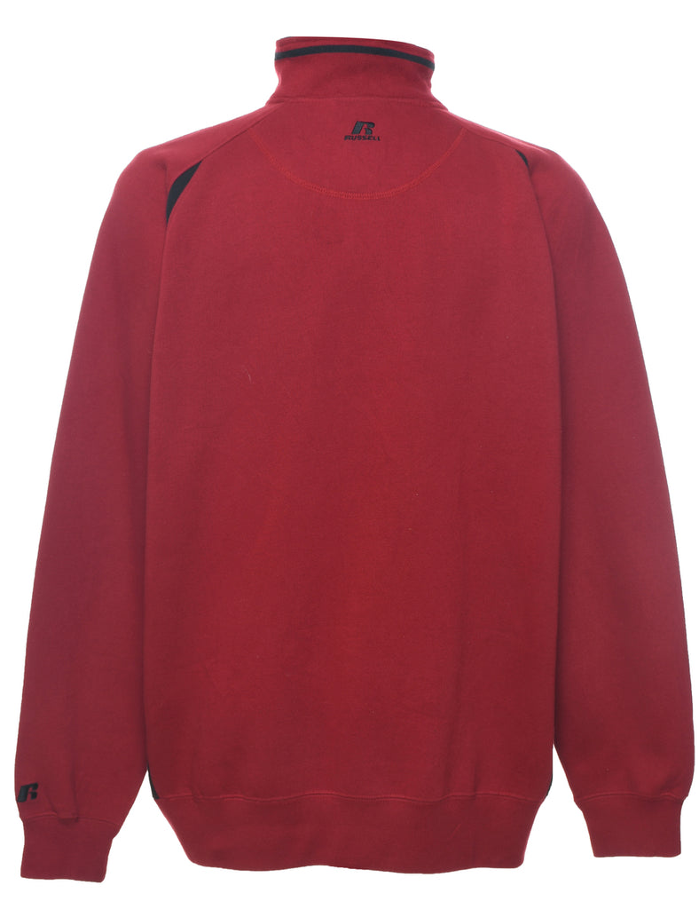 Basketball Embroidered Marooon Sweatshirt - M