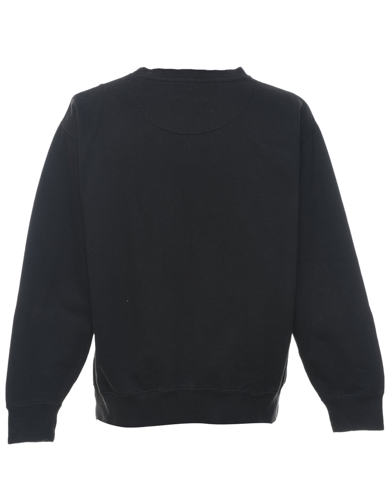 Basketball Printed Black Sweatshirt - L