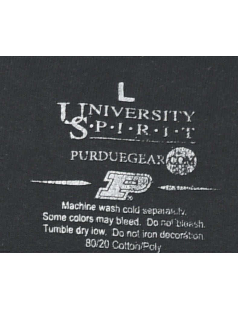Basketball Printed Black Sweatshirt - L