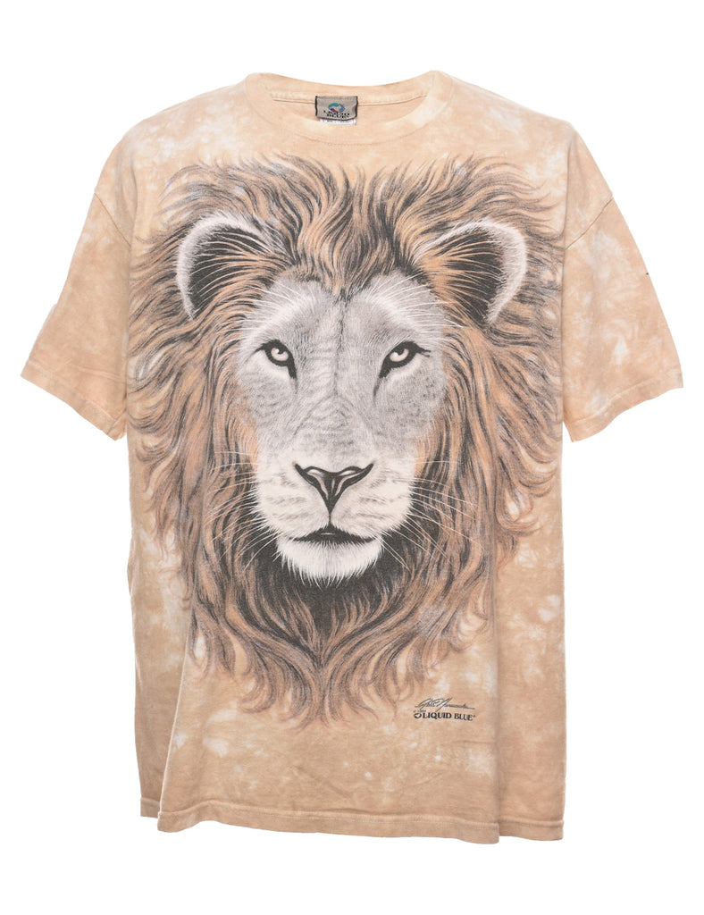 Beige Tie Dye The Mountain T-Shirt - L