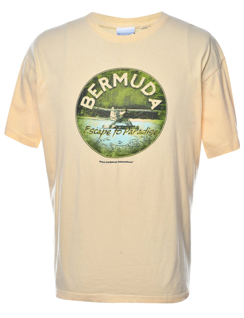 Bermuda Printed Pale Yellow T-shirt - XL
