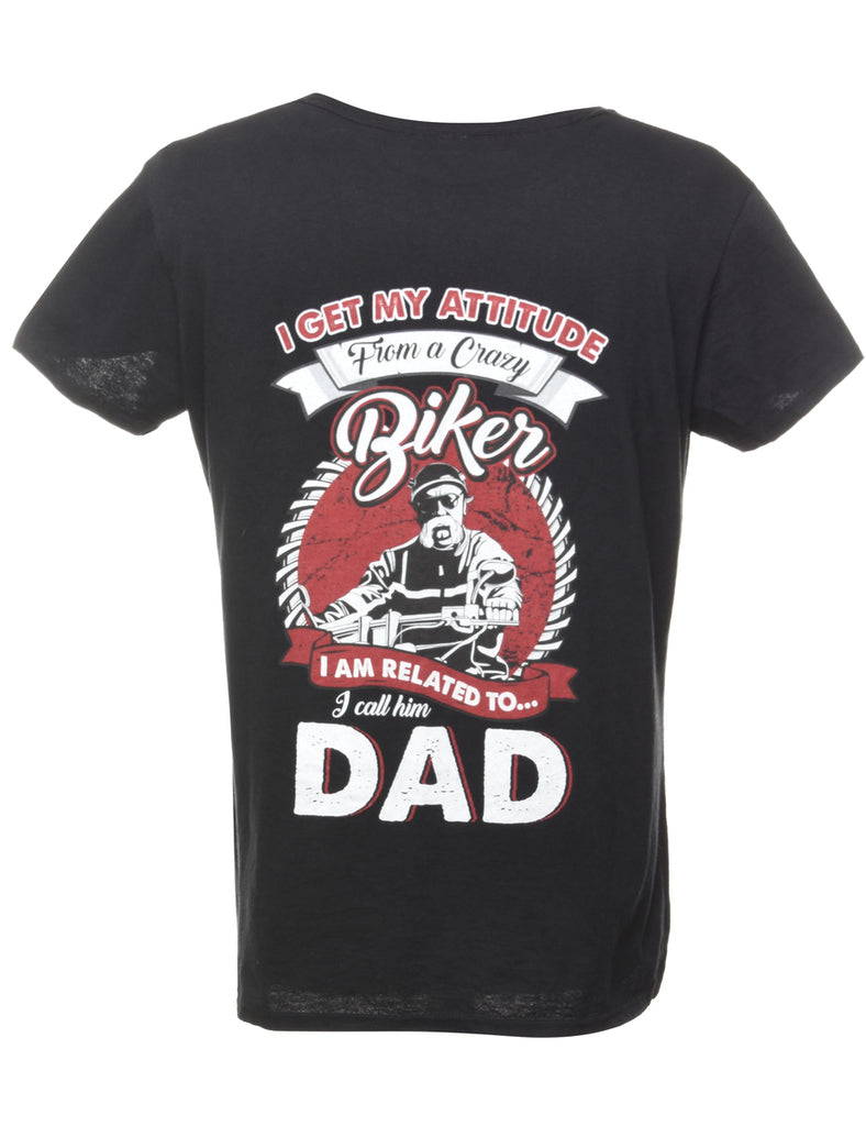 Biker Printed T-shirt - M