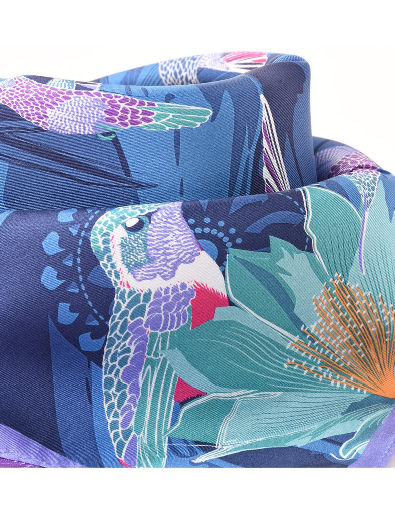 Bird Print Head Scarf - S