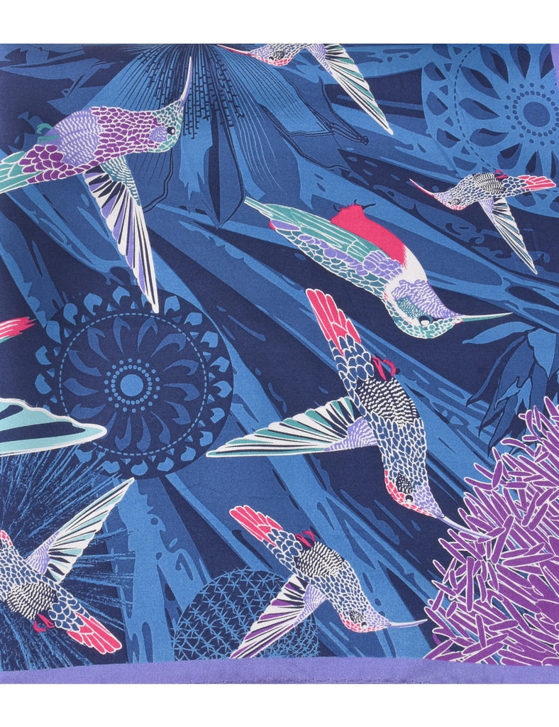 Bird Print Head Scarf - S