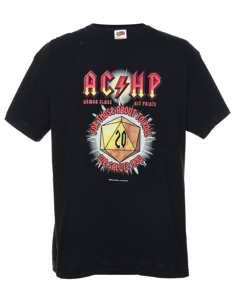 Black AC/HP Printed T-shirt - XL