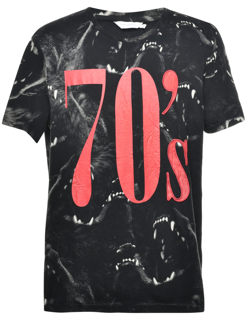 Black Animal T-shirt - M