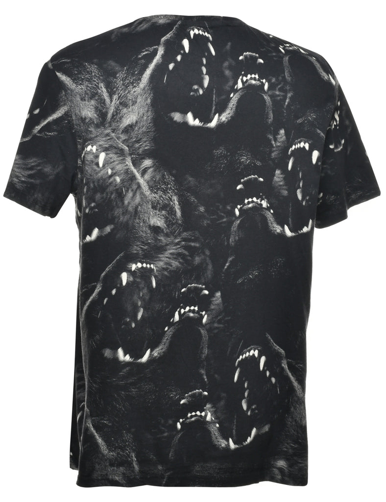 Black Animal T-shirt - M