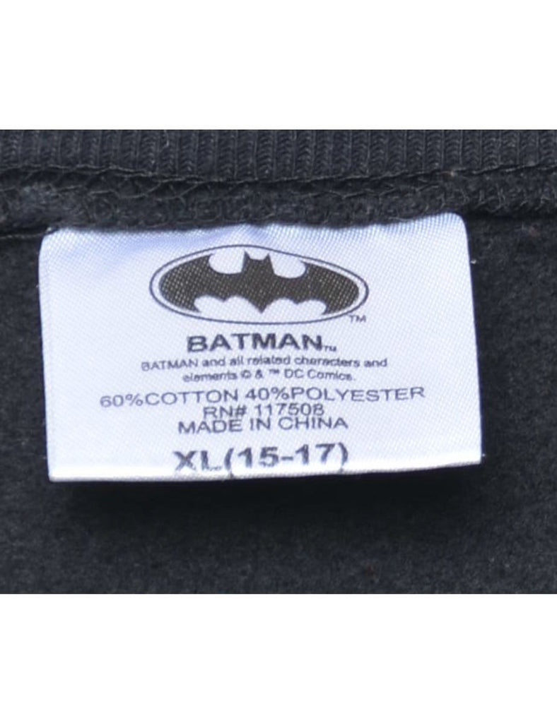 Black Batman Cartoon Sweatshirt - S