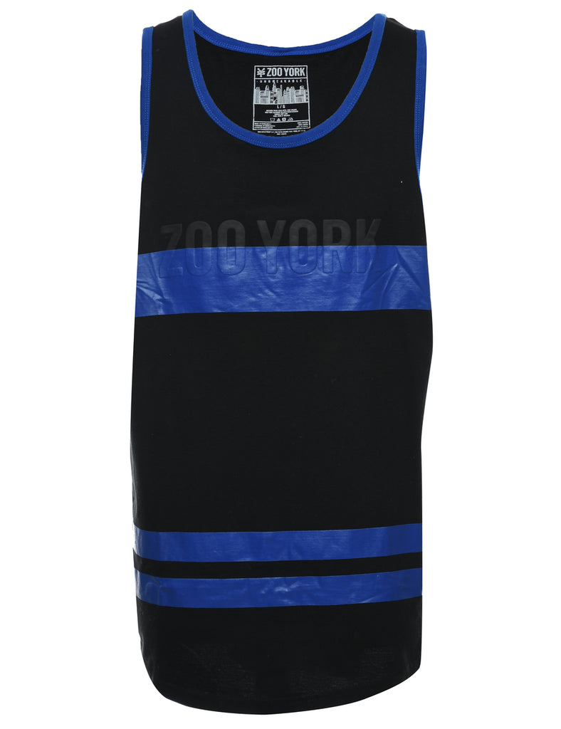 Black & Blue Zoo York Skate Vest - L