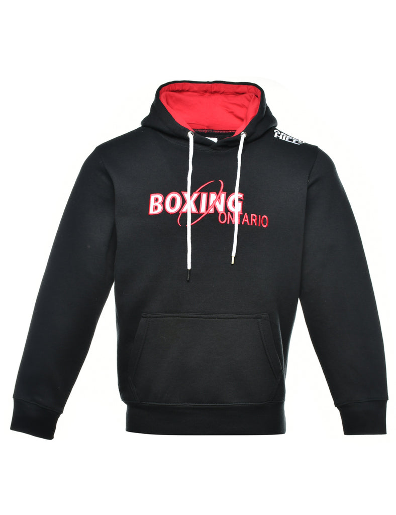 Black Boxing Ontarion Printed Hoodie - M