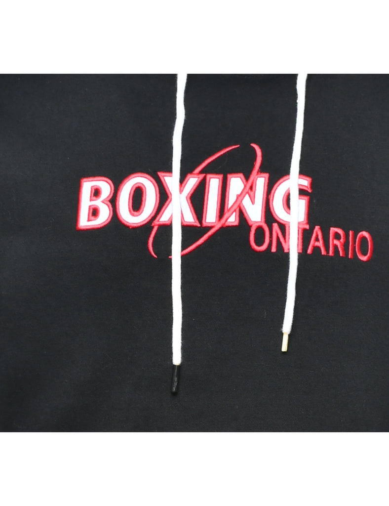 Black Boxing Ontarion Printed Hoodie - M